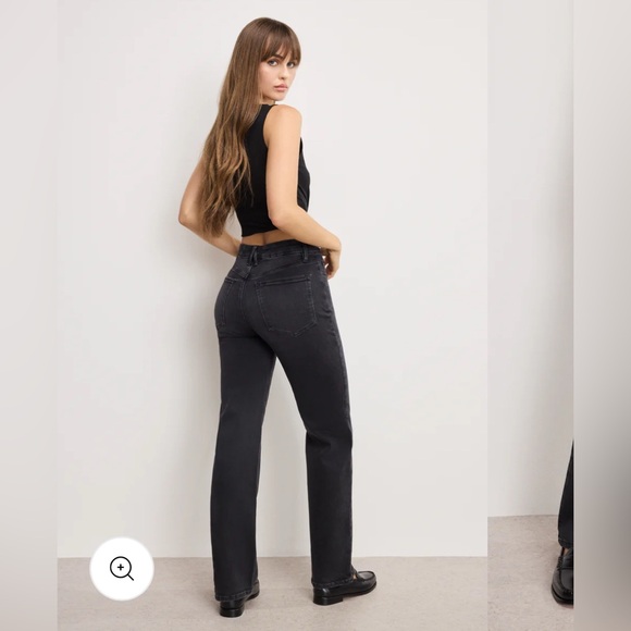 Good American Black Good legs straight women’s jeans, size 4, NWT - Picture 3 of 6